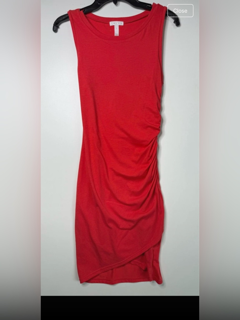 Red Ruched Bodycon Dress